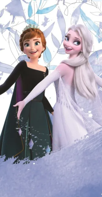 Disney Frozen Bath Beach towel 140 x 70 cm 100% Cotton - Princesses Anna & Elsa