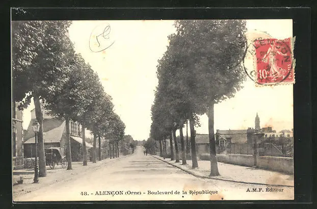 CPA Alencon, Boulevard de la Republique 1912