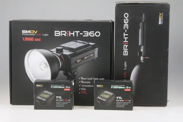 SMDV Bright-360 TTL Light Set 2x Kopf Zubehör