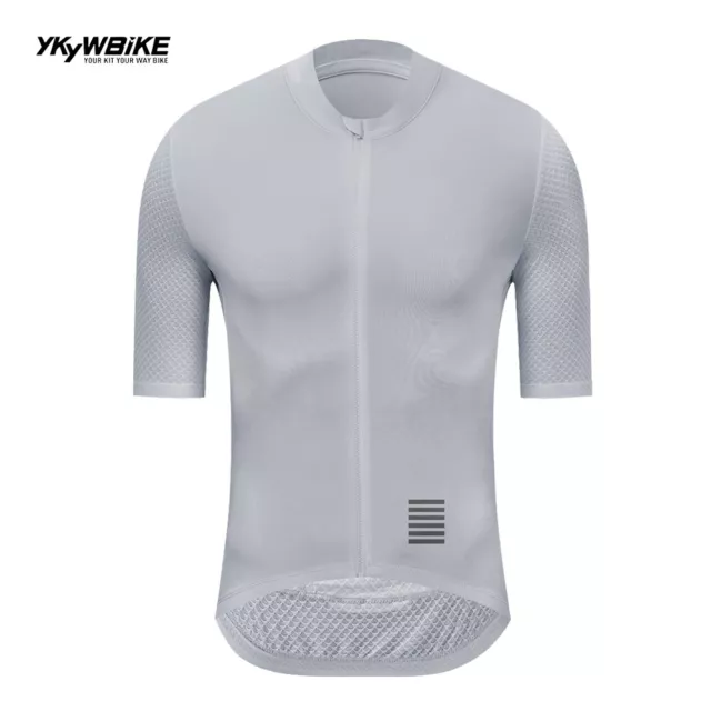 YKYWBIKE Mens Bike Cycling Jersey Short Sleeve Top Bicycle Shirt Maillots Pocket