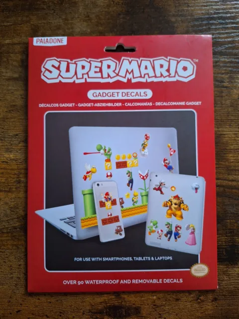 Super Mario Gaming Gadget Laptop Decals 90x Removable Stickers Official Nintendo