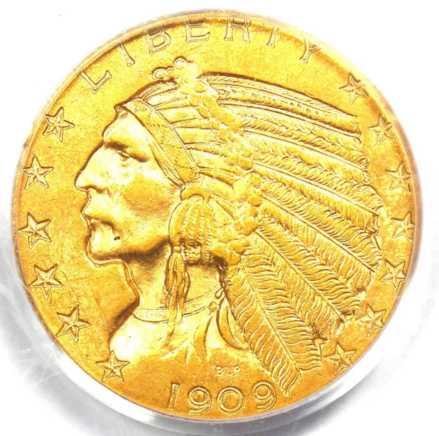 1909-D Indian Gold Half Eagle $5 Coin - PCGS MS63 (UNC BU) - Rare - $1,500 Value