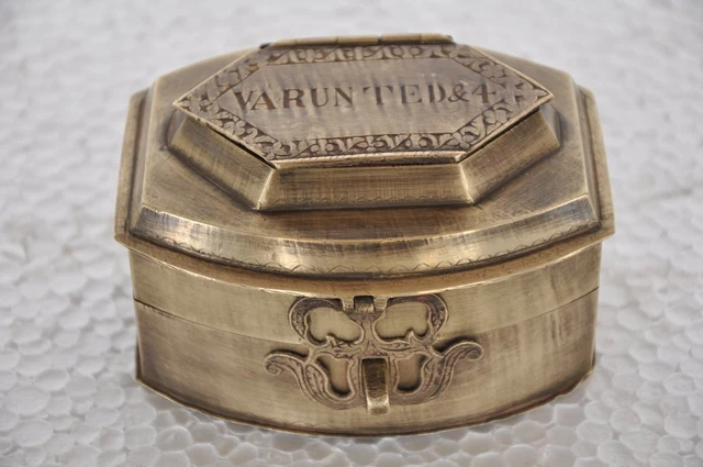 Vintage Brass Unique 4 Compartment Varun Ted & 4 Handcrafted Betel Nut Box