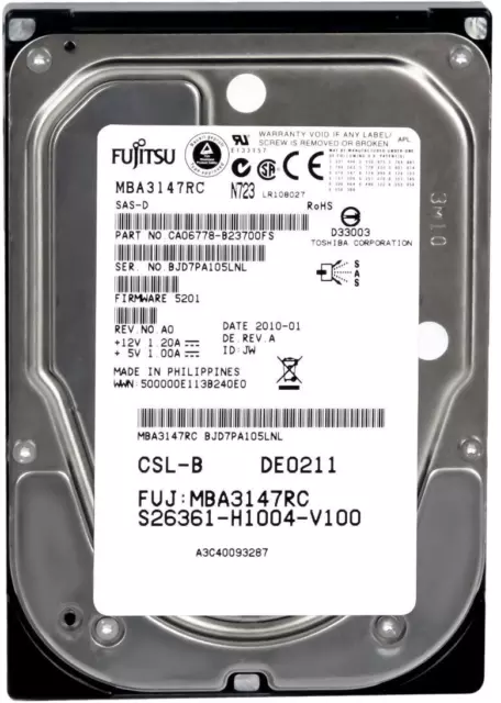 Fujitsu A3C40096036 300GB 15K SAS S26361-H1037-V100