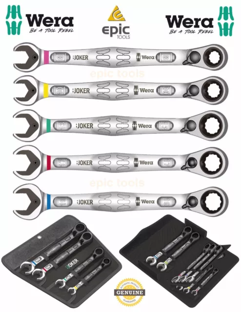 WERA SWITCH JOKER Metric Combination Ratchet Open End Ring Spanner,All Sizes