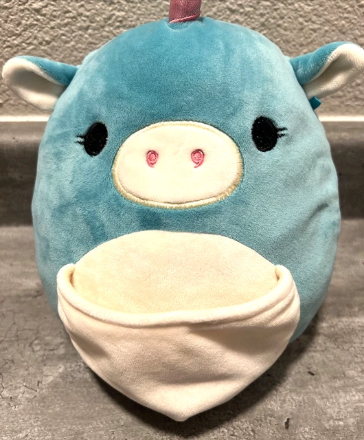 SQUISHMALLOW MOM ACE the Turquoise Unicorn Plush Pillow Super Soft