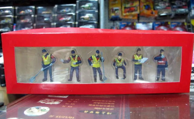 6PCS 1/50 Construction Worker Scene Prop Toy For Engineering Vehicle Car Model 2