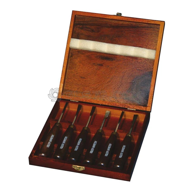 Jeu De 6 Gouges HSS HOLZMANN H6TLG - Pour Tournage Sur Bois, Haute Qualité, Acier Allié - Poids 900 G - 11
