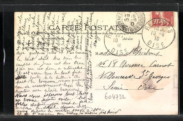 CPA Ressons-sur-Matz, corner of the rue des Ecoles 1910 2
