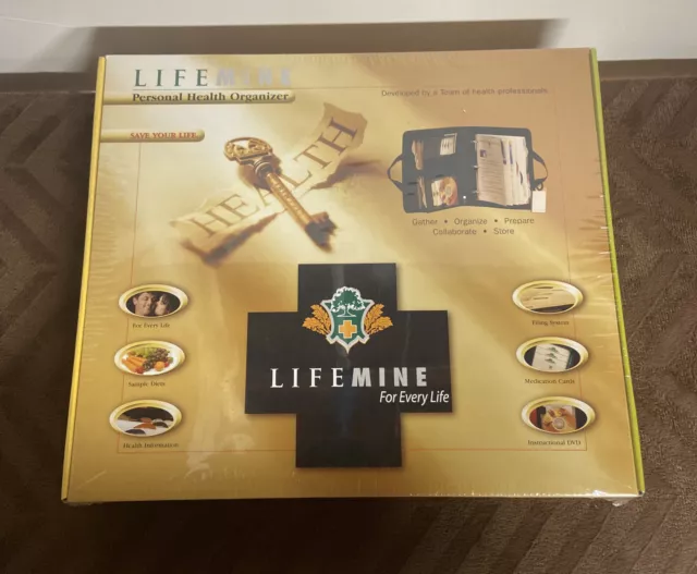 NEW LifeMine Personal Health Organizer Filing System CD Binder Preparedness.