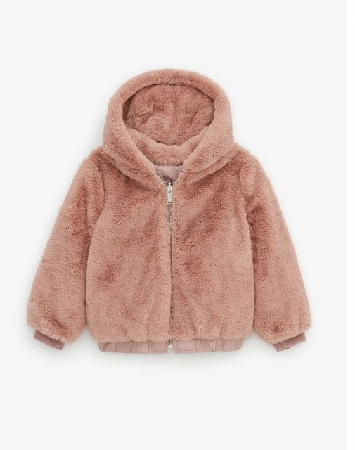 Veste En Fourrure Rose Zara Fille - Occasion Très Bon état