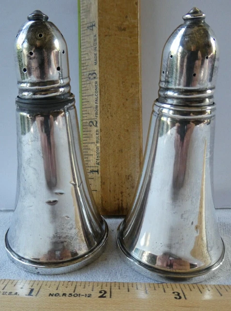 Set of Vintage Garden Silversmiths LTD Sterling Weighted Salt and Pepper Shakers