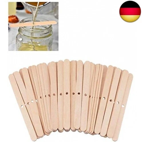 50 Stück Kerzen Dochthalter Aus Holz - Professionelle Docht-Zentrierhilfe Für DIY Kerzen