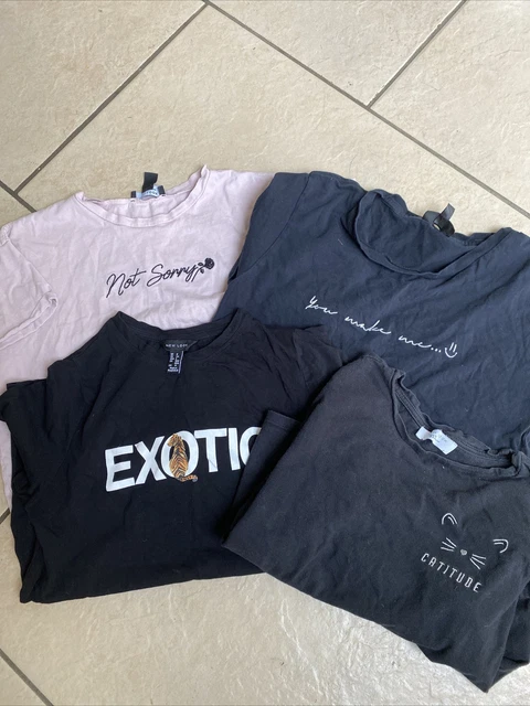 girls t shirts age 14-15 years bundle Topshop New Look VGC 4 items