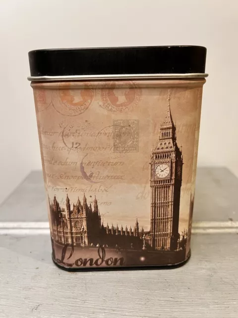 London Empty Collectable Tin Container Display Storage
