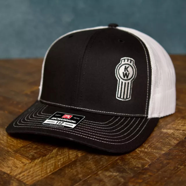 NEW - KENWORTH Richardson 112 Black/White Trucker Cap Hat Snapback  Embroidered $24.95 - PicClick