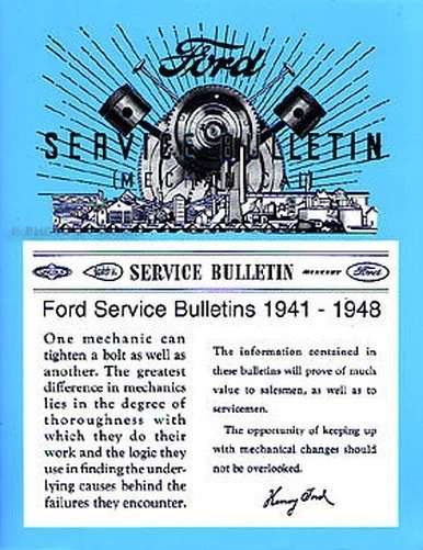 Ford Shop Manual & Parts Book - 1941-1948 Repair Service Catalog, Factory Authorized, Paper Media