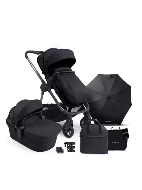 iCandy Lime Lifestyle Pushchair and Carrycot Bundle - Black