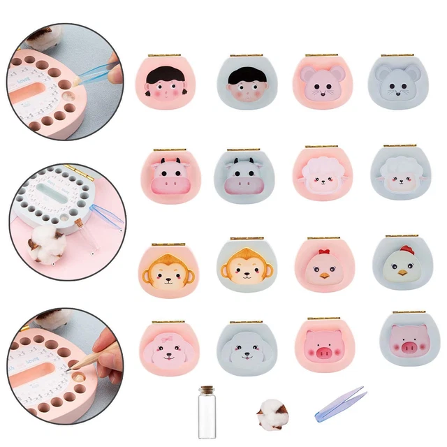 Baby Tooth Fairy Box Wood Birthday Gift Collect tooth Lanugo for Baby Shower