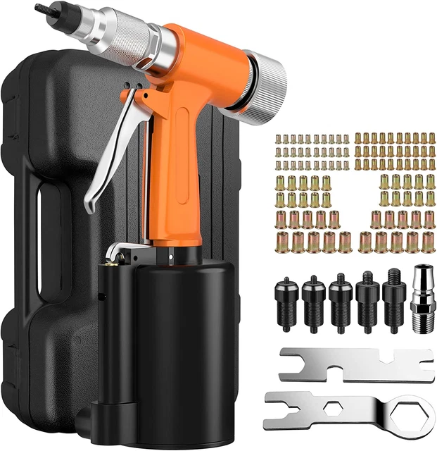 Rivettatrice Pneumatica Con 100Pz Inserti Filettati 1/4" Rivettatrice Ad Aria Pr