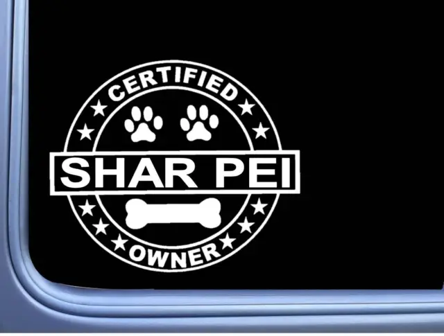 Certified Shar Pei L312 Dog Sticker 6" decal