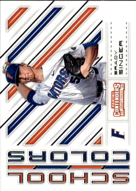2018 Panini Contenders Draft Picks Baseball School Colors #1 Brady Singer