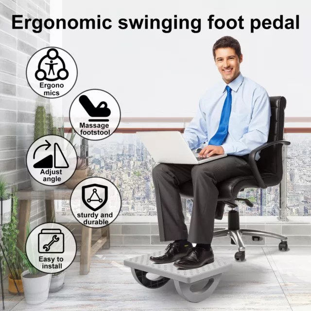 Under Desk Footrest Non-slip Foot Pad Massage Rollers For Under