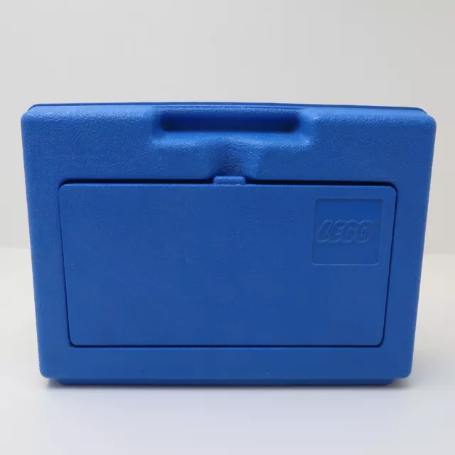 Vintage 1983 Hard Blue Plastic LEGO Carrying Storage Case Box Bin Tote