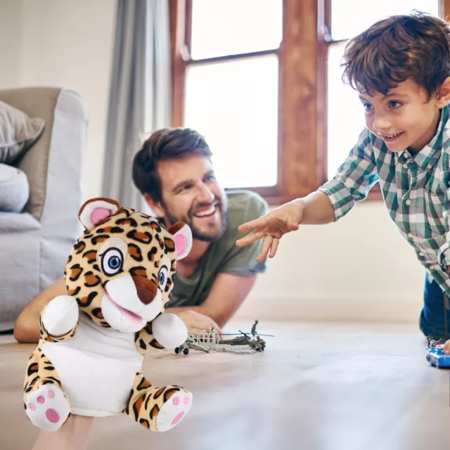PLUSH LEOPARD HAND Puppet Interactive Plush Animal Plaything Role Play Toy  £13.65 - PicClick UK