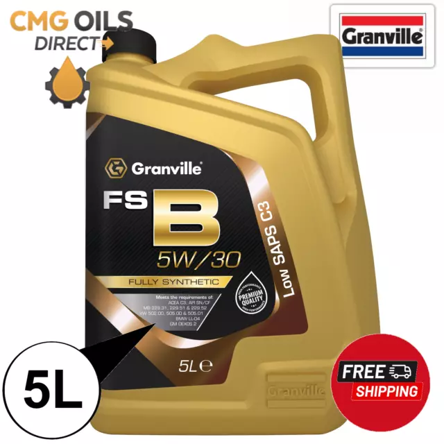 Granville Fs-B 5W/30 Fully Synthetic C3 Api Sn/Cf  Premuim Engine Oil- 5L