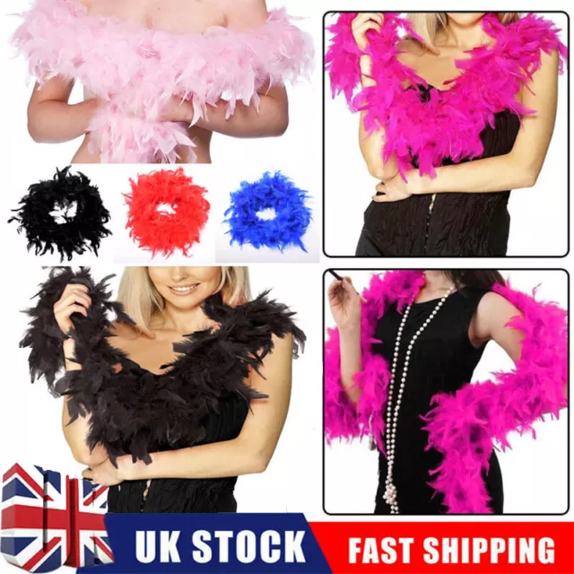 Luxury Feather Boa Dance Burlesque Fancy Dress 2M Thick Costume Party Wedding