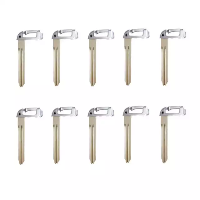 Uncut Smart Emergency Key Blade Insert Replacement for Hyundai Kia (10 Pack)