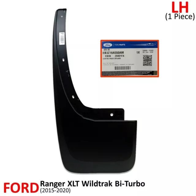 Rear LH Splash Guard Mud Flap Fender For 2015-2020 Ford Ranger XLT Wildtrak