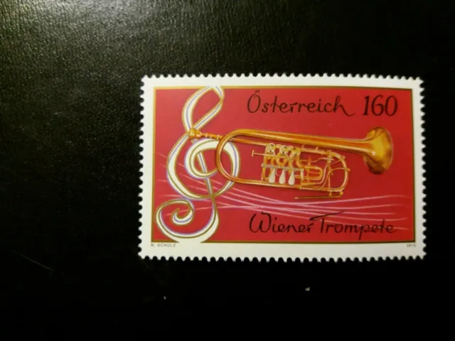 Eine Sondermarke Österreich 2016 "Musikinstrumente - Wiener Trompete"