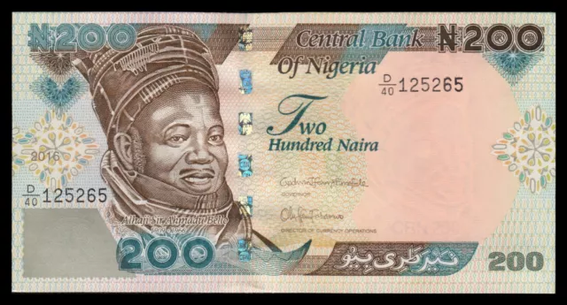 Nigeria  200 Naira  2016   Pick 29p   SC = UNC 2