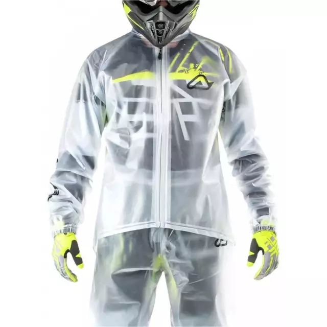 Acerbis Adultes Pluie 3.0 Transparent Motocross MX Enduro Vélo Imperméable Veste