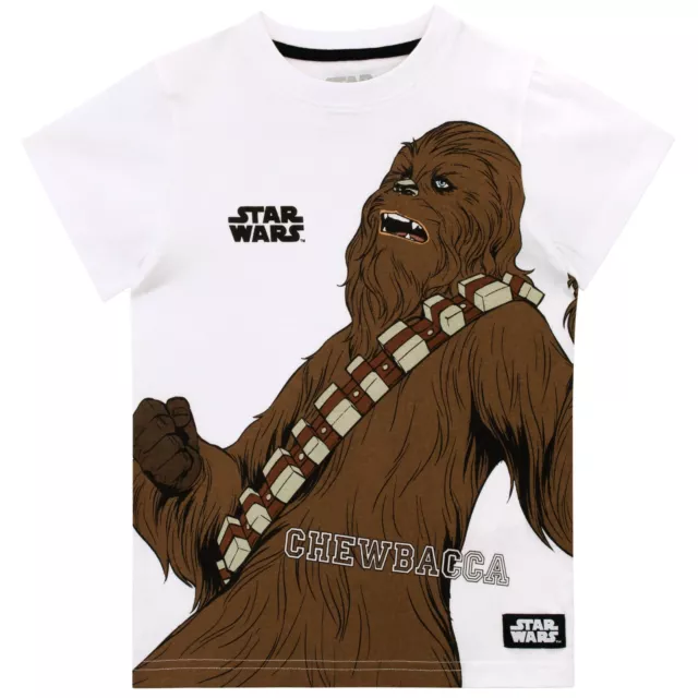 Star Wars Chewbacca T-Shirt Kids Boys Top Tee Short Sleeve T-Shirt 3-13 Years