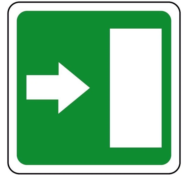 Accuform MEXT441VA Cartello Uscita Emergenza - Alluminio 25x35 Cm, Bianco Su Rosso