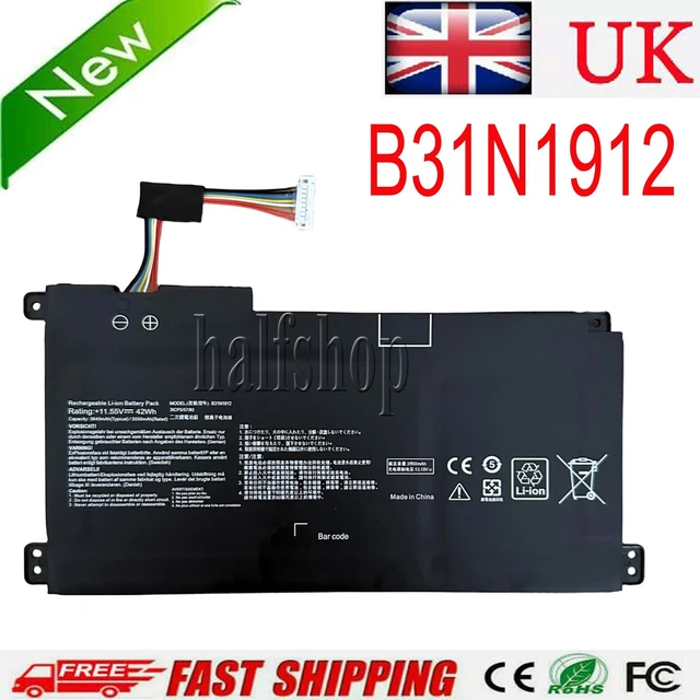 NEW Genuine B31N1912 C31N1912 Battery for Asus VivoBook 14 E410MA L410MA E510MA | UK