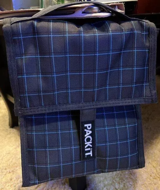 NEW PACK IT Freezable Foldable Lunch Bag Cooler Sack Pink OR Navy Blue
