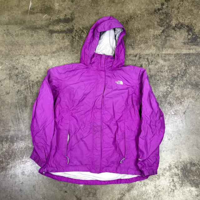 The North Face Hyvent Rain Jacket Full Zip Jacket Coat, Purple, Womens XXL