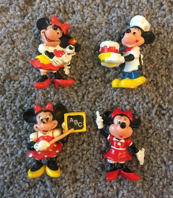 Vintage Applause Disney's Minnie Mouse teacher w doll Mickey cake baker figures 4