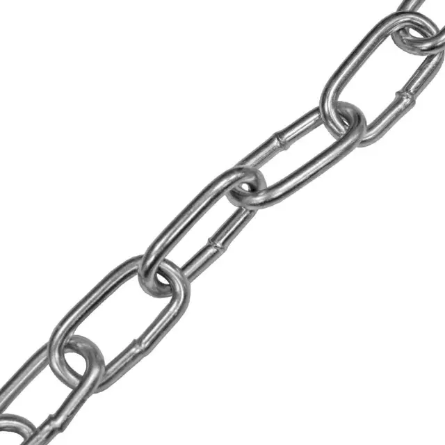 Faithfull FAICHCUT30Z Zinc Plated Steel Chain 3 Mm Link Dia. X 2.5 M (8Ft 2 Inch