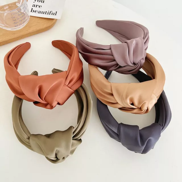 Girls Headwear Women Headband Patchwork Hairband Hair Hoop Center Knot Turban