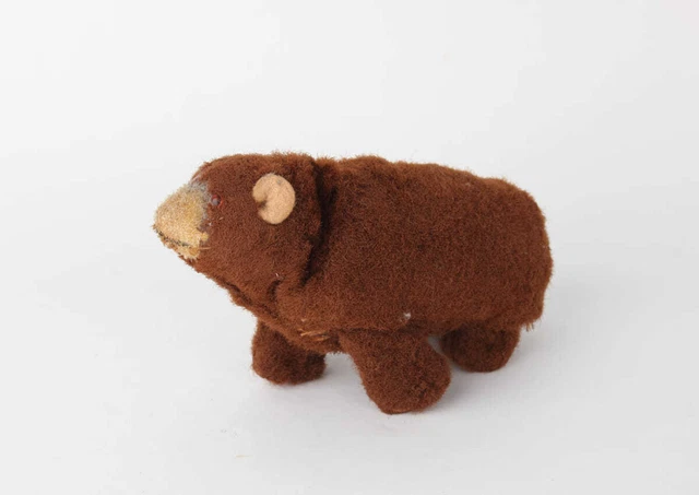Jouet Mécanique Ancien - Chien Marcheur Max Carl - Tôle Et Peluche - Années 1950