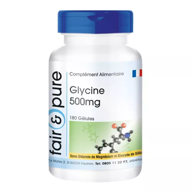 Glycine 500 mg 180 gélules- VEGAN | fair&pure