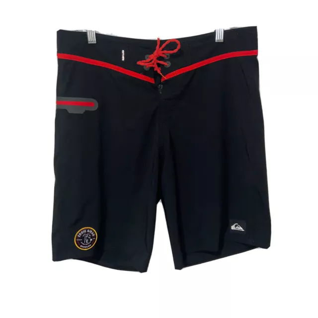 Quiksilver Eddie Aikau DRY FLIGHT Board Shorts Swim Trunks Black Red Men’s 33