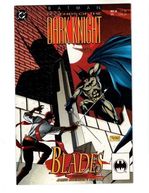 Batman Legends Of The Dark Knight #34 [Vf-Nm] Dc Comics 1992