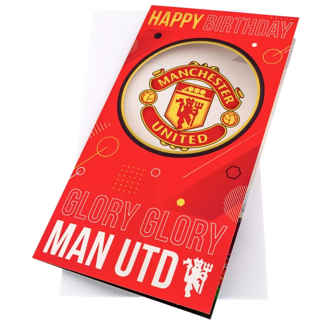 Punkcards Biglietto Di Compleanno Per Tifoso Del Manchester United, Divertente Cartolina Di Auguri A Tema Calcio, 145x150mm, Prodotto Nel Regno Unito Con Busta