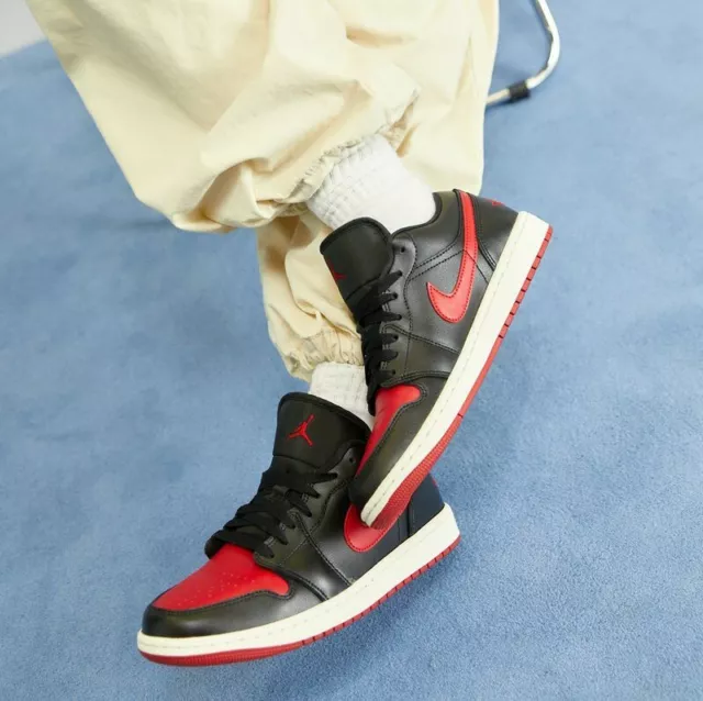 Scarpe NIKE W AIR JORDAN 1 LOW Black/Red N° 41 Nuove con scatola OFFERTA